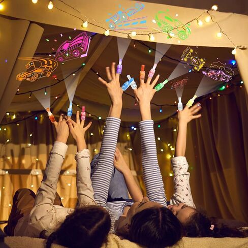 48 PCS Finger Light For Kids Summer Party Fords ، Glow in the Dark Light Up Summer Beach Toys Bulk for Kids Birthday Goodie Bag Bag Bag Biros Boys Boys Girl in Kuwait