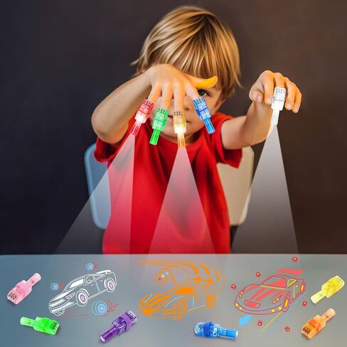 48 PCS Finger Light For Kids Summer Party Fords ، Glow in the Dark Light Up Summer Beach Toys Bulk for Kids Birthday Goodie Bag Bag Bag Biros Boys Boys Girl in Kuwait