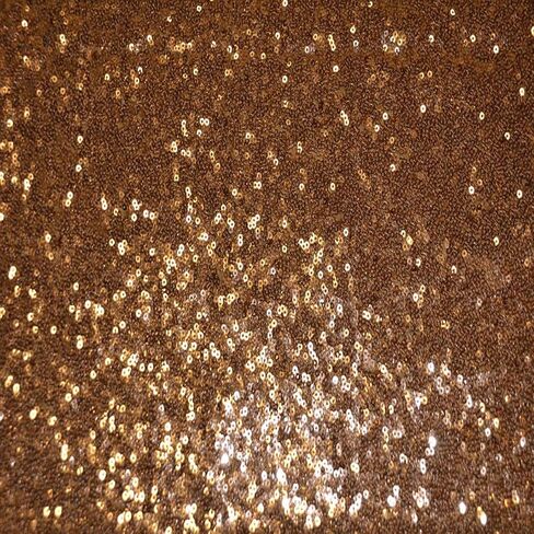 Sparkly Glitz الترتر النسيج الملبس - من الفناء - مثالي للديكور والمنزل والملابس وديكور الأحداث والفنون والحرف اليدوية DIY والمزيد. - النحاس ، 1 ياردة in Kuwait