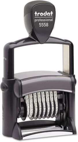 Trodat Professional Numberer, 8 Digit Self-Inking Numbering Stamp, 3/8 x 2 1/4 Inches (T5558),Black in Saudi Arabia