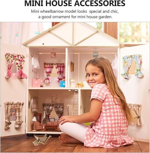 Zerodeko 4PCS Simulation Cart Models, Dollhouse Mini Barrows, Miniature Wheelbarrow Accessories for Action Figures, Dioramas, Micro-Landscape Decor in Saudi Arabia