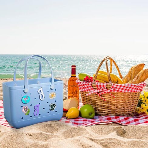 سحر أحرف AIRSA لـ BOGG Bag A-Z ، 2PCS ALPHABET SHARM Accessories لـ BOGG BAG لـ SOUND SOUTHERN BAG الأصلي جميع الطرز ، إدراج السيليكون ملحقات حروف مزخرفة لأكياس حمل الشاطئ in Saudi Arabia
