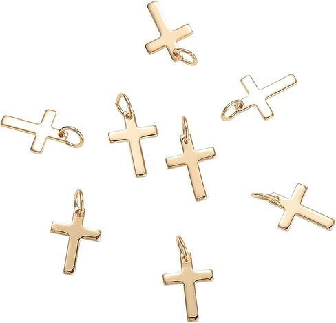 Airssory 10 Pcs Cubic Zirconia Teardrop Golden Plated Brass Metal CZ Crystal Stone Tiny Charms Drop Shape Small Charm for Earrings Bracelet Jewelry Making in Kuwait