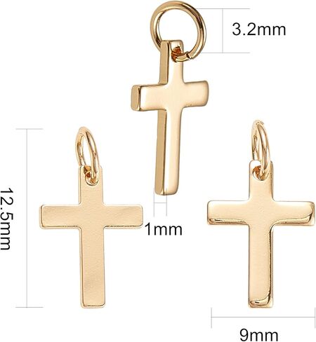 Airssory 10 Pcs Cubic Zirconia Teardrop Golden Plated Brass Metal CZ Crystal Stone Tiny Charms Drop Shape Small Charm for Earrings Bracelet Jewelry Making in Kuwait