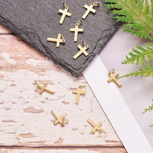 Airssory 10 Pcs Cubic Zirconia Teardrop Golden Plated Brass Metal CZ Crystal Stone Tiny Charms Drop Shape Small Charm for Earrings Bracelet Jewelry Making in Kuwait