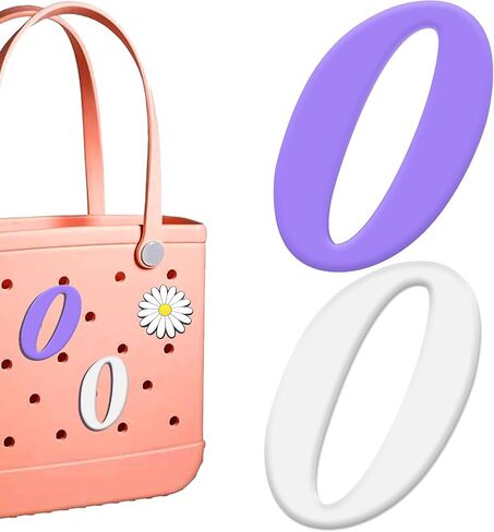 سحر أحرف AIRSA لـ BOGG Bag A-Z ، 2PCS ALPHABET SHARM Accessories لـ BOGG BAG لـ SOUND SOUTHERN BAG الأصلي جميع الطرز ، إدراج السيليكون ملحقات حروف مزخرفة لأكياس حمل الشاطئ in Saudi Arabia