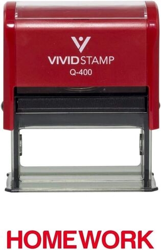 Homework Teacher Self Inking Rubber Stamp (Red Ink) - Medium in Saudi Arabia