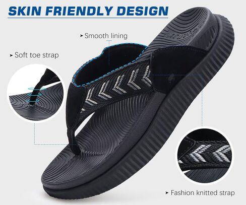 KuaiLu Womens Orthotic Flip Flops with Arch Support Cushion Recovery Sandal | Slip On Yoga Mat Walking Plantar Fasciitis Thong Sandles，Comfortable Summer Ladies Trendy Beach Pool Outdoor Sandalias in Saudi Arabia