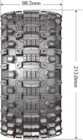 L-T3297BM TIRES & WEELS XUPHILL على عجلات سوداء لـ ARRMA KRATON 8S (MFT) (2) in Kuwait