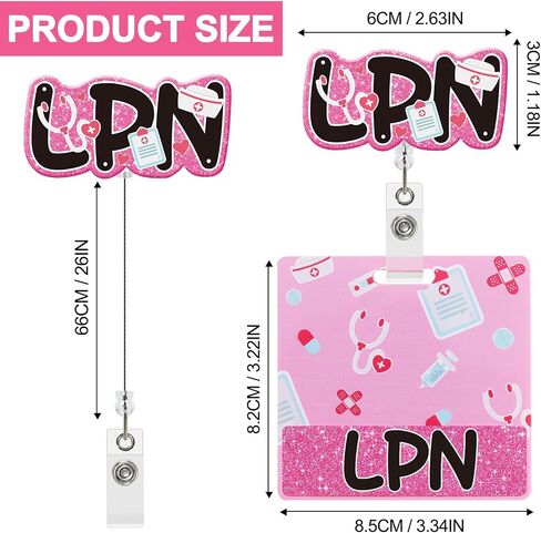 Retractable LPN Badge Holder Reels and Buddy, LPN Nurse Nursing Name Tag Card with ID Clip, Accessories for Work Nurses Gifts in Saudi Arabia