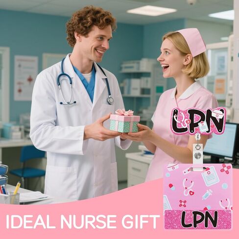 Retractable LPN Badge Holder Reels and Buddy, LPN Nurse Nursing Name Tag Card with ID Clip, Accessories for Work Nurses Gifts in Saudi Arabia