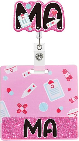 Retractable LPN Badge Holder Reels and Buddy, LPN Nurse Nursing Name Tag Card with ID Clip, Accessories for Work Nurses Gifts in Saudi Arabia