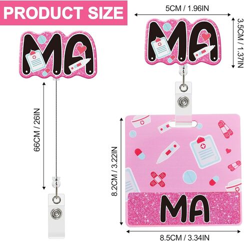 Retractable LPN Badge Holder Reels and Buddy, LPN Nurse Nursing Name Tag Card with ID Clip, Accessories for Work Nurses Gifts in Saudi Arabia