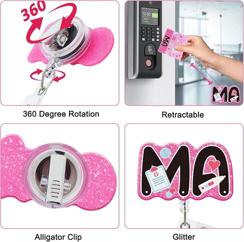 Retractable LPN Badge Holder Reels and Buddy, LPN Nurse Nursing Name Tag Card with ID Clip, Accessories for Work Nurses Gifts in Saudi Arabia