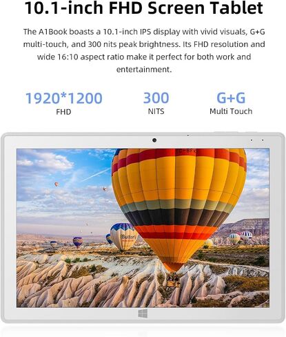 Detachable 2 in 1 Laptop Touchscreen, 8GB DDR4 RAM/128GB SSD, 10.1" Win 11 Tablet with Keyboard, Intel Pentium N5030 (Up 3.1GHz), 2.4G+5G WiFi, Bluetooth, USB3.0, Dual Camera in Saudi Arabia
