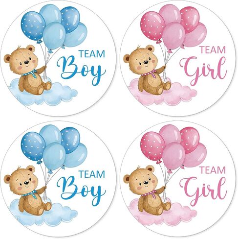 Advivio 80Pcs Funny Clothes Themed Team Boy Girl Stickers, Baby Shower Boy or Girl Gender Reveal Stickers, Birthday Party Labels Decorations, 2 Inc in Kuwait