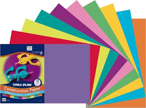 Pacon Tru-Ray Construction Paper, 76 lb Text Weight, 12 x 18, Assorted Bright Colors, 50/Pack in Saudi Arabia
