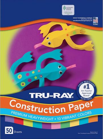 Pacon Tru-Ray Construction Paper, 76 lb Text Weight, 12 x 18, Assorted Bright Colors, 50/Pack in Saudi Arabia