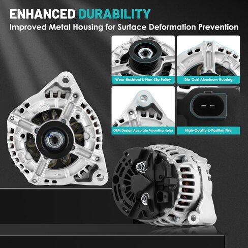 13953 Car Alternator 12V 150 Amp, 6-Groove Pulley Fit for SLR McLaren/SL500/S500/S430/S350/G55/G500/E55/E500/E430/E320/CLS500/CLK430/CL500 V8 Automotive Replacement Alternators in Saudi Arabia