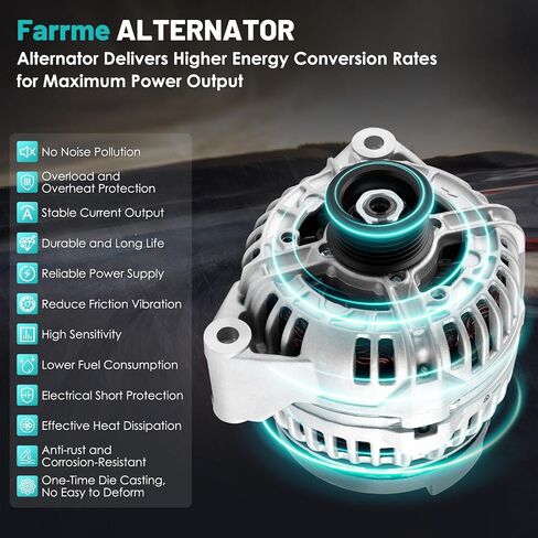 13953 Car Alternator 12V 150 Amp, 6-Groove Pulley Fit for SLR McLaren/SL500/S500/S430/S350/G55/G500/E55/E500/E430/E320/CLS500/CLK430/CL500 V8 Automotive Replacement Alternators in Saudi Arabia