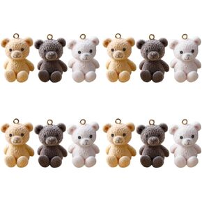 6 Pcs Bear Pendant Jewelry Dangle Earrings Pendants for Necklaces Bracelet Making Crafting Supplies
