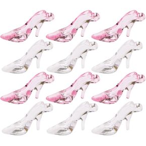 Toyvian High Heel Shoe Pendant Charms: 96pcs Necklace Keychain Pendants Gender Reveal Party Favor for DIY Jewelry Making Crafting Materials