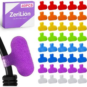40 Pack Multi-Color Writable Wire Labels - Reusable Cord Tags for Easy Electronics Cable Identification & Management