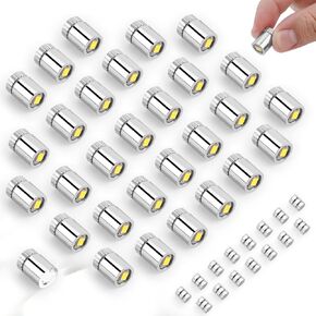 30pcs Micro Mini LED Lights, Cold White Small LED Lights with 15 Extra Battery Operated for Dollhouse Tiny Crafts DIY Decor for Miniature Projects Toy Buildings & Party Decoration Accessories