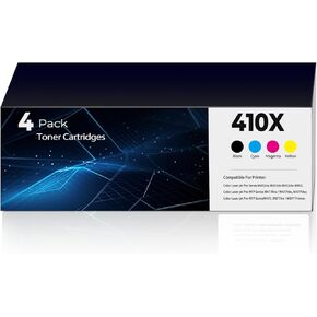 410X Toner Cartridges Replacement Pro MFP M377 M452 M477 for HP 410X 410A Toner Works for Pro MFP Pro MFP M452nw M452dn M452dw M377dw M477fnw Pro MFP M477fdw M477fdn Printer(1BK+1C+1M+1Y)