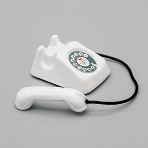 Odoria 1/12 Miniature Telephone Dollhouse Decoration Accessories, Black