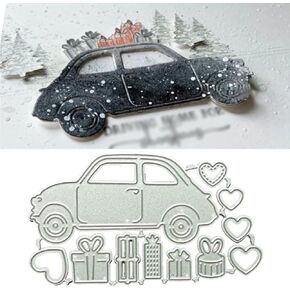 Car Metal Die Cuts, Car Gift Heart Stencils DIY Crafts Cards Cutting Dies Cuts for DIY Embossing Card Making Photo Decorative Paper Dies Scrapbooking