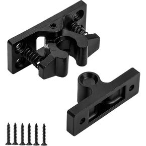 Spring Loaded Door Catch,Heavy Duty Double Roller Catch, 304 Stainless Steel Door Lock,80 Newton Holding Power Door Stopper for Driveway Gate, Garden/Farm/Barn Gates and Interior Doors,1Set