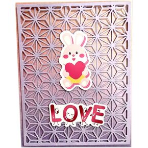 Die Cut Card Making Set of 2 Layering Metal Scrapbooking Cutting-Dies Kit DIY Paper Photo Album Art Craft Embossing Tool (Set of 2 Diamond Grids)