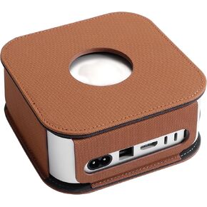 Premium Mac Cover Compatible with 2024 Mac mini M4/M4 Pro Protective Case, Quality Material Cover, Anti-Scratch and Dustproof, Stylish Case for Mac mini 2024(Brown)
