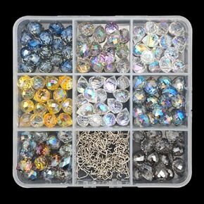 120 Pieces Crystal Teardrop Charms Multicolor Glass Faceted Waterdrop Pendants for Jewerly Craft Making 8x10mm
