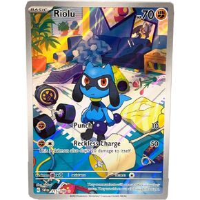 Pokemon - Riolu 215/198 - Scarlet & Violet - Illustrator Rare - Holo Full Art