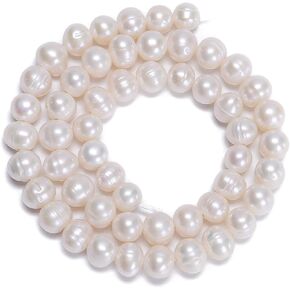 AD Beads Natural Freshwater White Pearl Round Beads 15" 4mm 6mm 8mm 9mm 10mm 11mm 12mm (5.2mm)