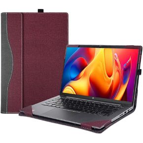 Laptop Cover Case for 15.6 inch HP Probook 450 G8 G9 G10 & for HP Probook 455 G8 G9 G10 & for HP ProBook 650 G8 Sleeve,Separable PU Leather Protective Sleeve Accessories (Burgundy)