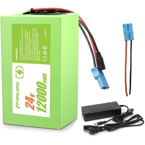 24V 12Ah Battery for Kids Ride-On Toys Compatible with Power Wheels & UTVs | Lightweight Replacement with 2A Charger | 7S4P 29.4V (24V12Ah)