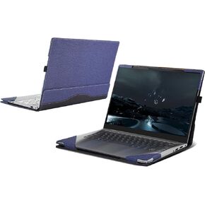 Laptop Case for Dell XPS 14 9440 14.5" Laptop [not Compatible with Any Other Model] 2 in 1 PU Leather Inside Pocket Cover (Wine red)
