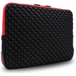 iCozzier 15-15.6 Inch Diamond Foam Laptop Sleeve with Coner Silicone Pad Shock&Water Resistant Carrying Cover Briefcase for MacBook Air/Pro/Retina（Update Version）