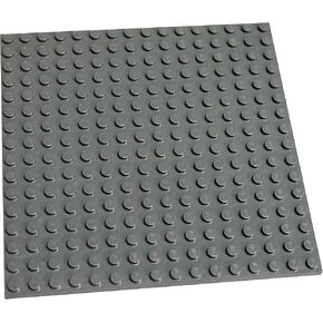 LEGO Parts and Pieces: Dark Gray (Dark Stone Grey) 16x16 Studs (4.8 inches by 4.8 inches) Plate x1