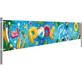 Pool Party Banner Summer Pool Party Decorations Beach Decorations Banner Pool Party Supplies Summer Birthday Banner