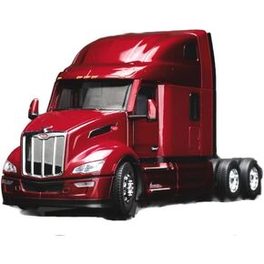 Diecast Masters 1:32 Scale Peterbilt Model 579 Ultraloft - Opening Hood & Doors - PACCAR Engine | Transport Series | Legendary Red Cab in Flip Box Model 71091