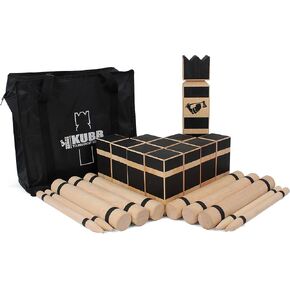 Kubb Game - Viking Chess - Premium Hardwood Kubb Set - Official Tournament Size Kubb Lawn Game - Kubb Original Yard Game - Grown Man Games™ Kubb Tournament Edition (1 Pack)