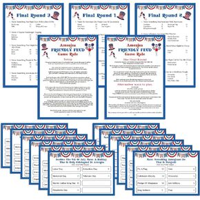 4th of July Trivia Game, Family Group Games, Family Feud Quiz Game, Family Feud Game for Adults, Family Game Night, Funny Family Games, Group Games (dlrsc01)
