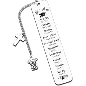 2025 Graduation Bookmark, 5th 8th Graduations Gifts for Teen Girls, Inspirational Christian Bookmark Gifts for High School College Students, Class of 2025 Gift, Seniors Graduation Gift Bulk
