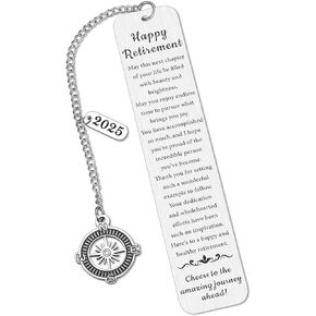 Retirement Gift for Woman Retirement Gifts for Men 2025 Teacher Retirement Bookmark for Women Coworker Farewell Leaving Goodbye Gifts for Women Female Thank You Appreciation Gifts Office Bookmark