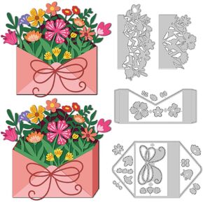 3D Layered Forest Cutting Dies for Card Making, Forest Deer Dies Carbon Steel Cut Die Border Stencils Scrapbooking Embossing Template for DIY Paper Crafting Gift Box