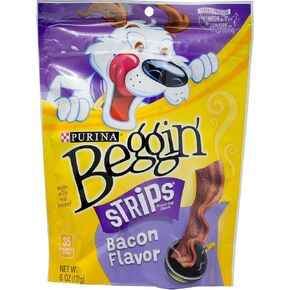 Beggin' Strips Dog Treats, Bacon Flavor, 6 Oz Pouch